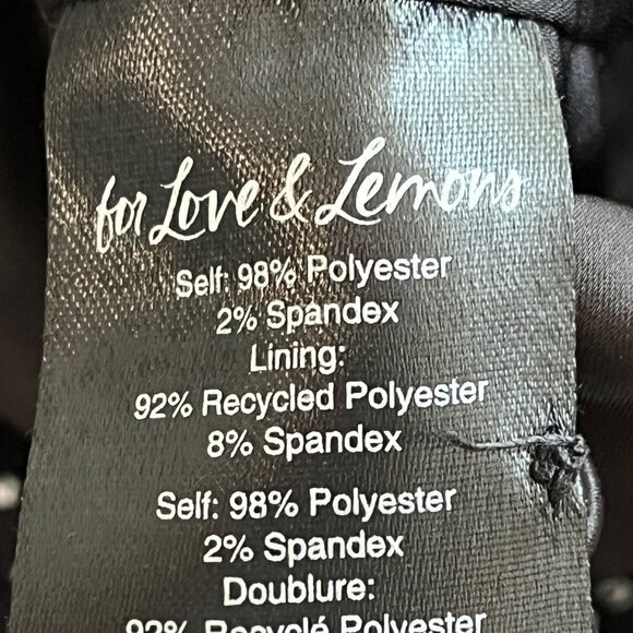 For Love & Lemons Leila Polka Dot Lace Ruched Mini Dress Size Small - Picture 10 of 10